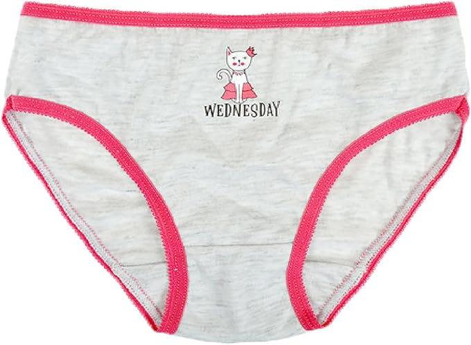 KAV Adorable Girls Printed Briefs - Comfortable Cotton Briefs Panties Knickers Underwear for Everyday Wear - Fun and Colorful Designs
