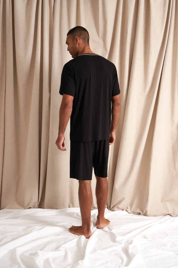 Mister You Bamboo Short Pyjama Set in BlackNightwear