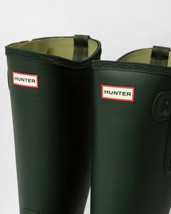 Hunter Balmoral Side Adjustable 3mm Neo Lined Tech Sole Mens Tall Boot - Dark Olive