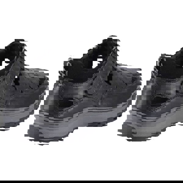 Hush Puppies Rucker Leather Men's Black Sandals