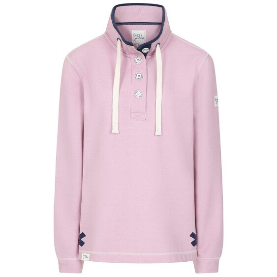 Lazy Jacks LJ301 - Pique Button Neck Sweatshirt - Pink