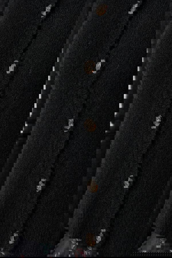 Lily & Me Imogen Pointelle Knit Cardigan Black