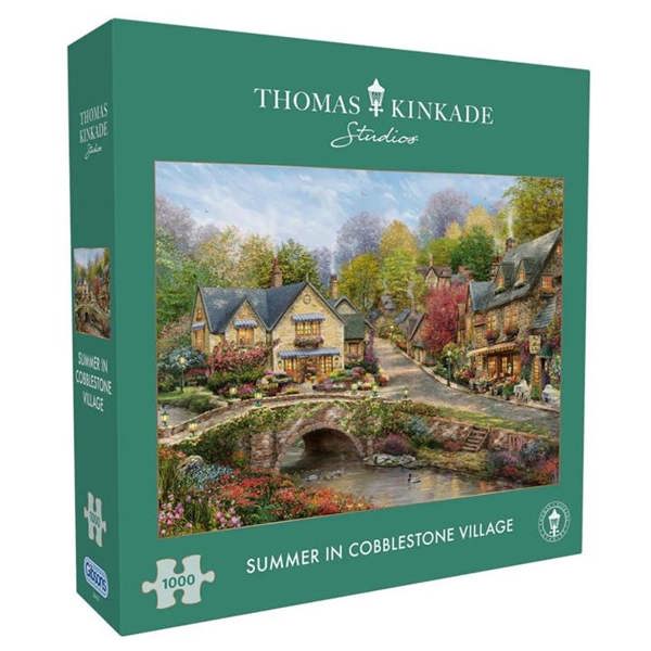 Kinkade, Summer in Cobblestone Village Jigsaw, Jigsaws & Puzzles, Art, Gift