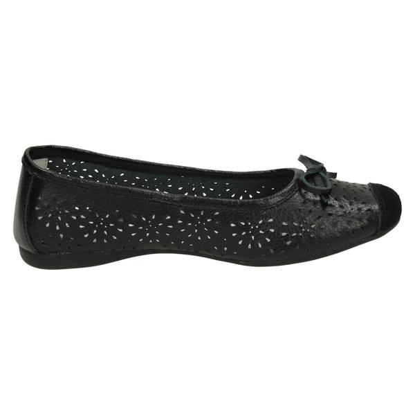 Spot On Ladies Spot On Detailed Ballerina Flats F8006