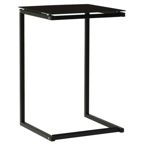 Berkfield Side Table Black 40x40x60 cm Tempered Glass