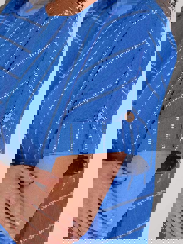 VIZ-A-VIZ Striped Cut And Sew Tunic