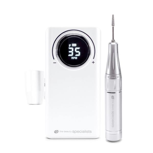 Electric nail filer with portable wearable controller ideal for finger and toe nails