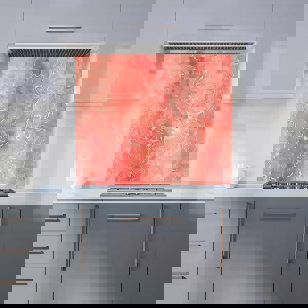 Warren Reed - Designer Salmon Pink Marble Effect Kitchen Splashback