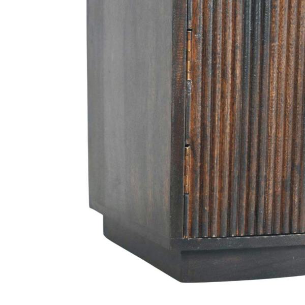 Artisan Furniture Solid Mango Wood Milan Bedside, Dark brown