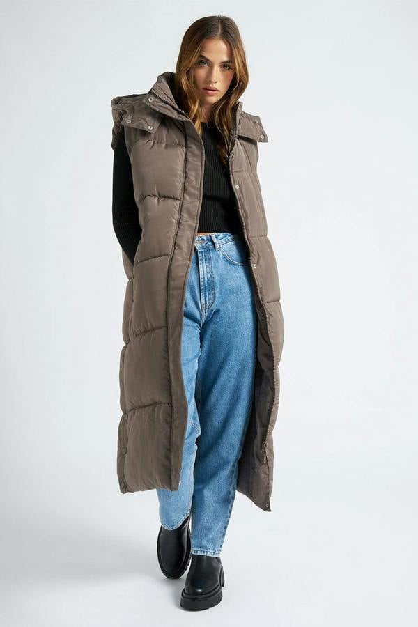 Urban Bliss Mink Longline Puffer Gilet