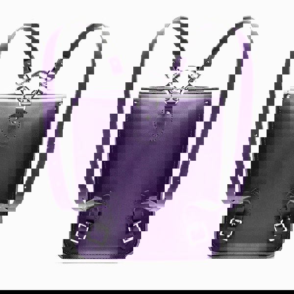 Zatchels Handmade Leather City Backpack - Purple