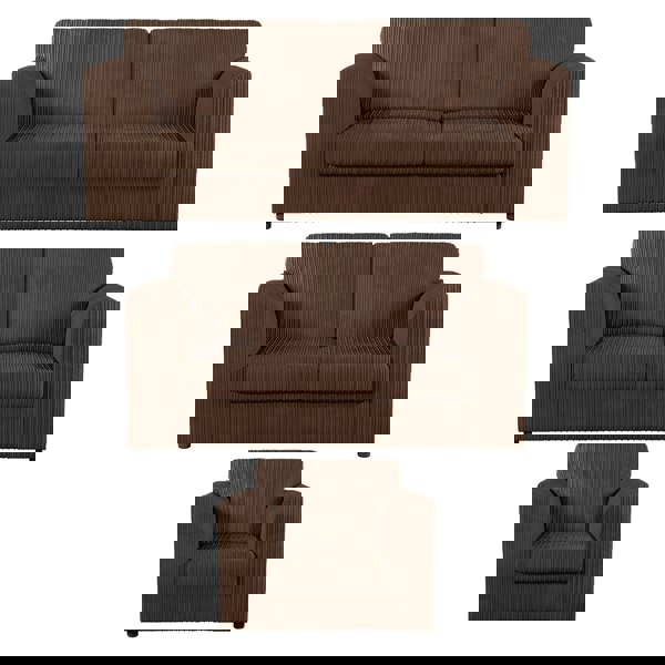 Furnishings For Less Luxor Full Jumbo Cord 3 Piece Suite - Full Back