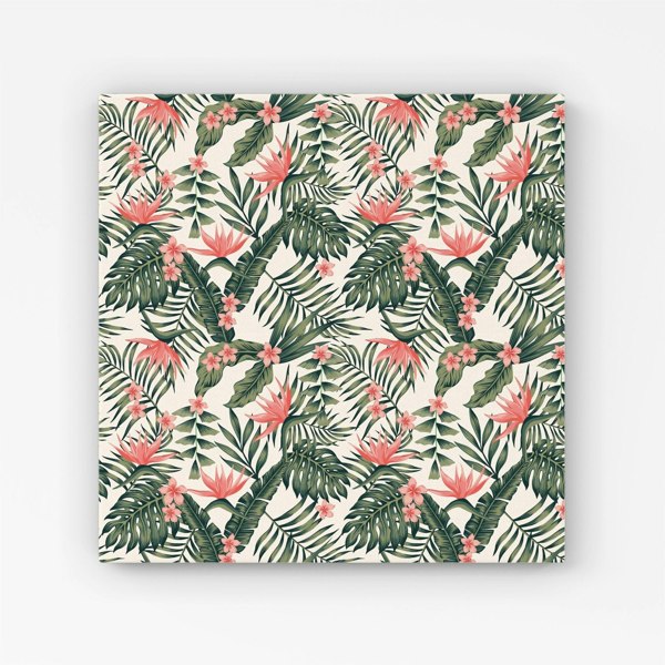 Warren Reed Dark Tropical Green Leaves Canvas