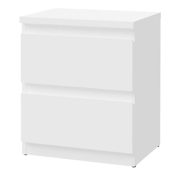 Furniture To Go Edmore 2 Drawer Bedside Table in White