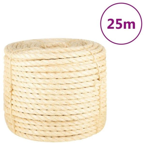 Berkfield Rope 100% Sisal 14 mm 25 m