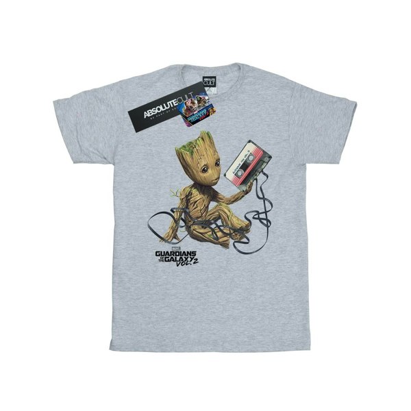 Marvel Boys Guardians Of The Galaxy Groot Tape T-Shirt - Sports Grey