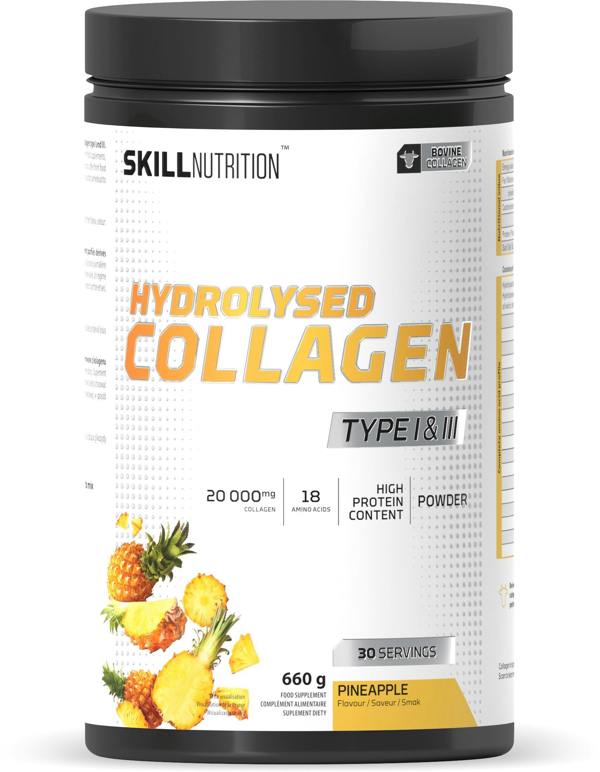 Skill Nutrition Hydrolysed Collagen Type I & III, Pineapple - 660g