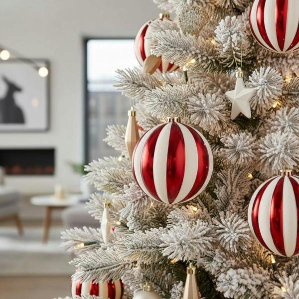 Garden Greatness Set Of 4 Large Hanging Candy Stripe Baubles