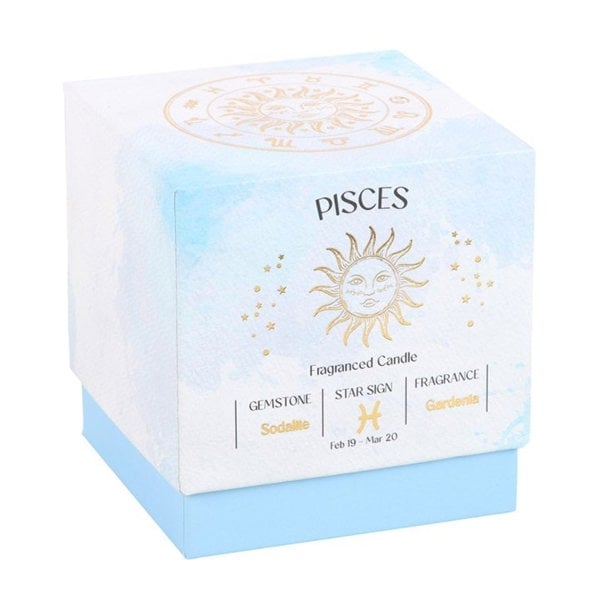 Serano Pisces Gardenia Gemstone Zodiac Candle