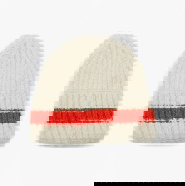 Joules POPLEY STRIPE Womens Beanie Orange/Neutral