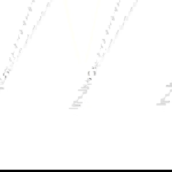 Say It With Dainty Block Initial Necklace - Sterling Silver