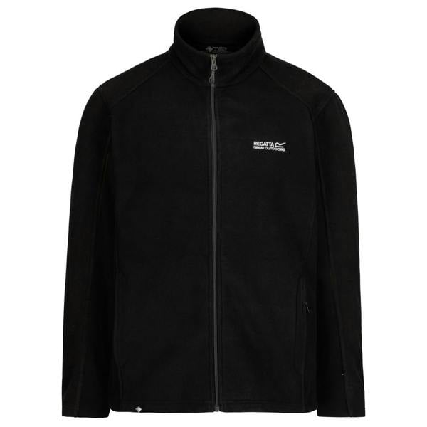 Regatta Great Outdoors Mens Hedman II Two Tone Full Zip Fleece Jacket - Black/Black - 