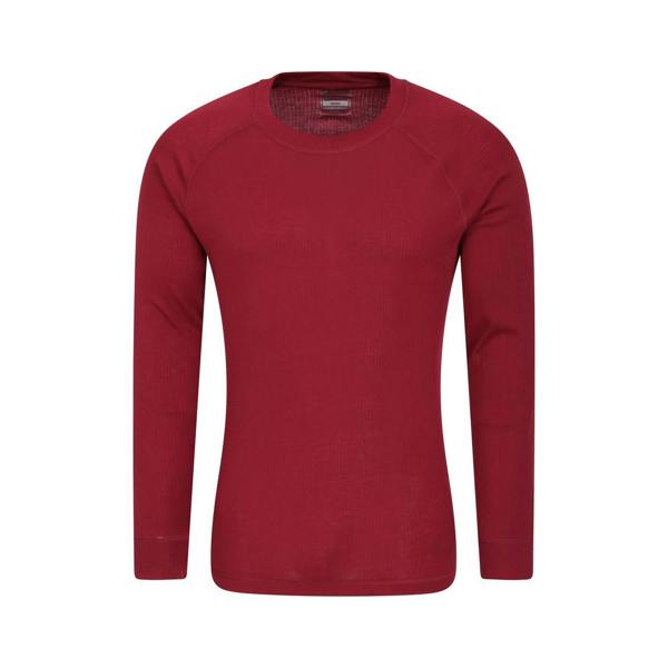 Mountain Warehouse Mens Talus Round Neck Long-Sleeved Thermal Top - Red