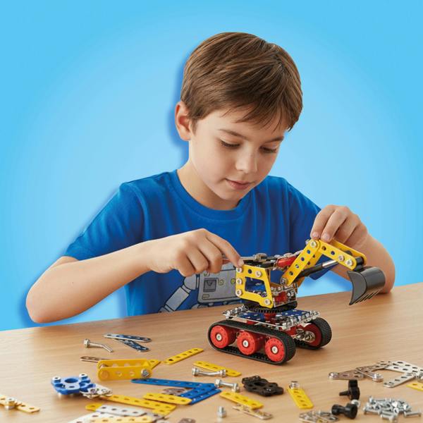 SES Creative Metal Construction Set - Construction Vehicles 3 in 1