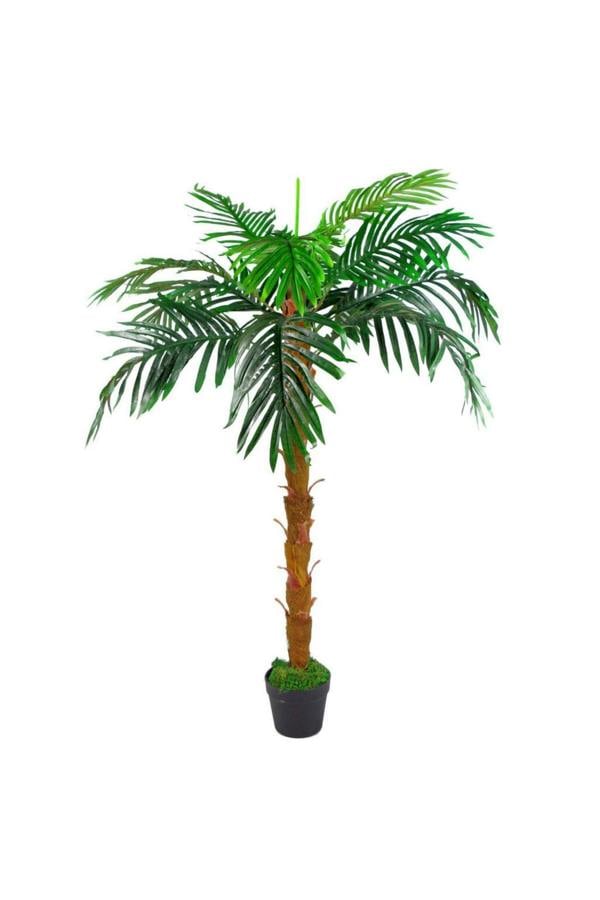 Dyzi 130cm Realistic Artificial Palm Tree with Moss Covered Pot
