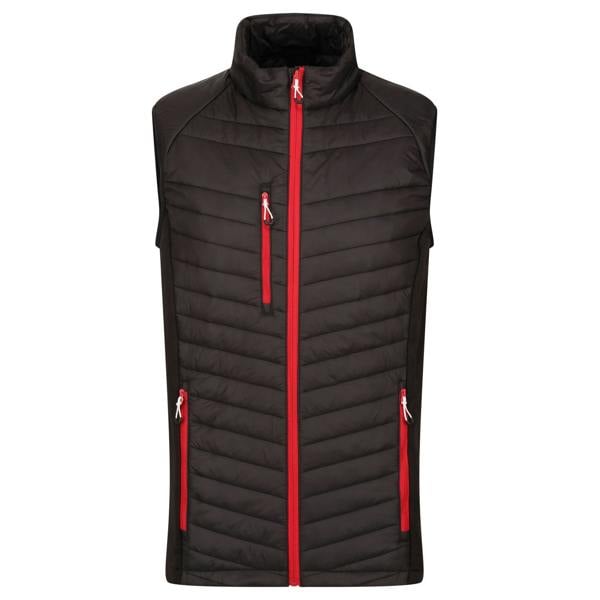 Regatta Mens Navigate Hybrid Body Warmer - Black/Classic Red - 