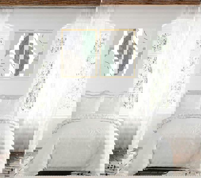 Smart Living Luxury Hotel Quality Reversible Tufted Arch Duvet Cover with Pillowcases - Champagne