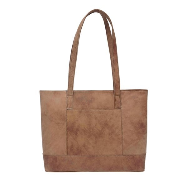 Assots London 'MILLIE' Tan Walnut Real Leather Designer Tote Work Bag