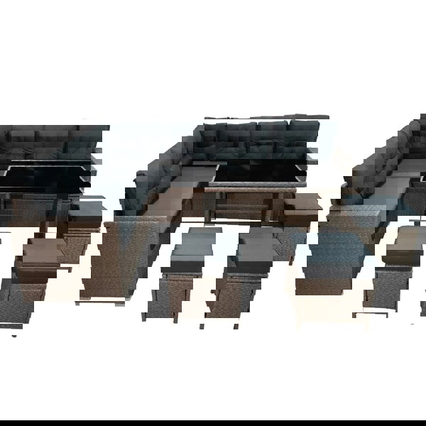 Jardi Rattan Corner Set - Light Grey