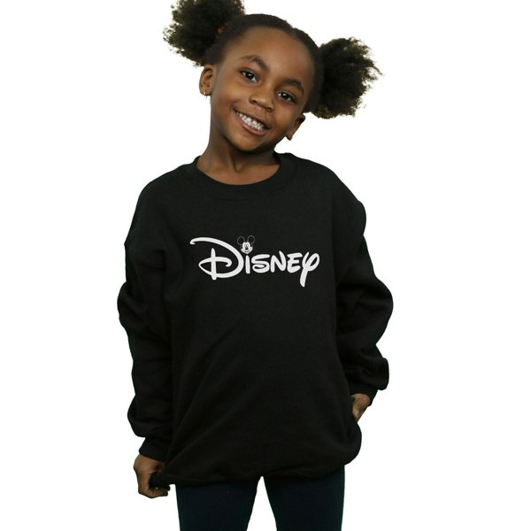 Disney Girls Mickey Mouse Head Logo Sweatshirt - Black