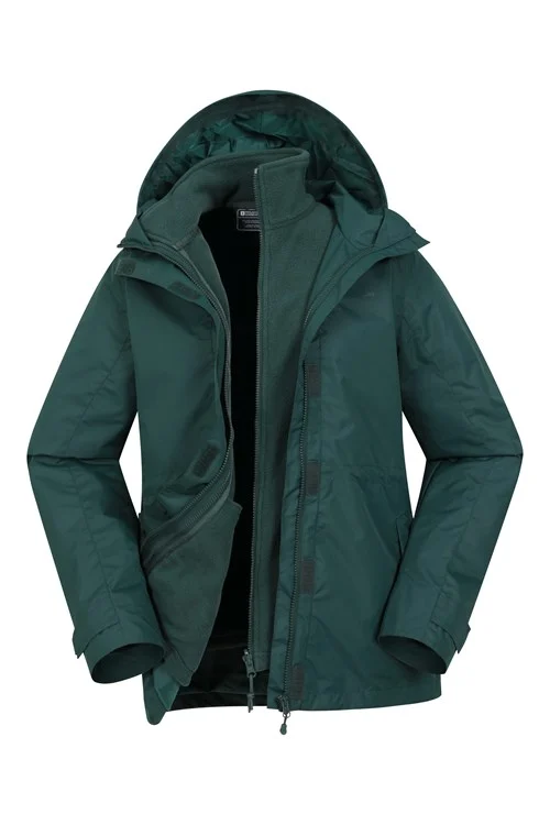 Mountain Warehouse Womens/Ladies Fell II 3 In 1 Jacket - Dark Green