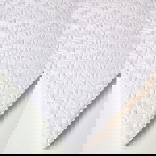 HOMESCAPES Cotton Deep Quilted Super King Size Mattress Topper