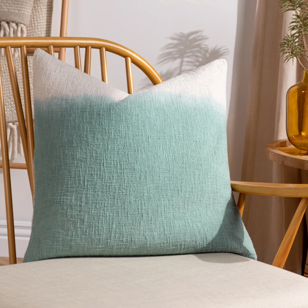 Furn Mizu Dip Dye Square Cushion Cover - Eucalyptus