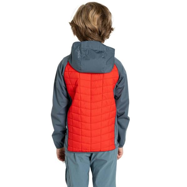 Dare 2B Childrens/Kids Explore II Colour Block Hybrid Jacket - Lead Grey/Stormy Weather/Seville - 