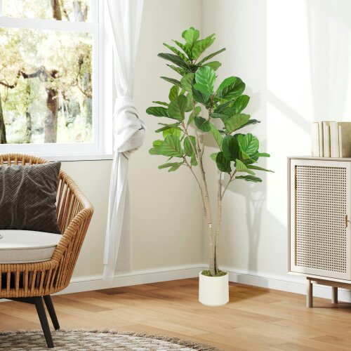 Wyld Haus Laha Artificial Ficus Style Indoor Tree In Green 150cm