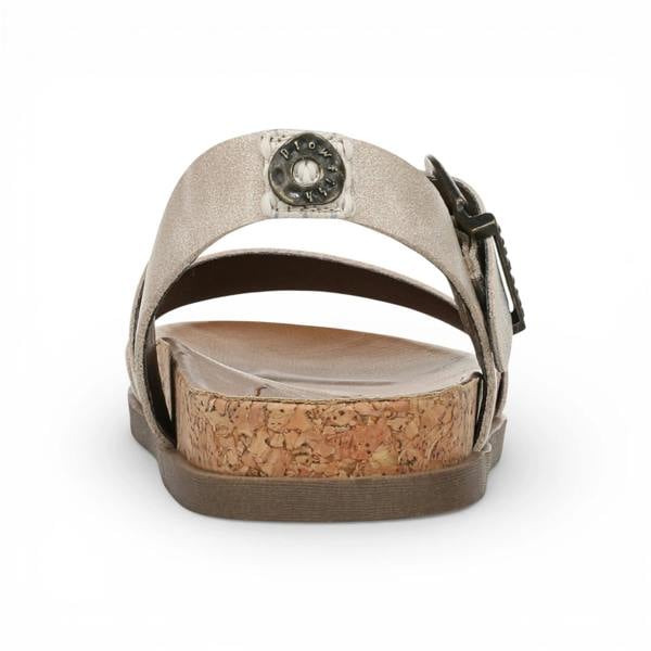 Blowfish Malibu Lance - Women's Cloud Silver Footbed Strappy Flat Sandals