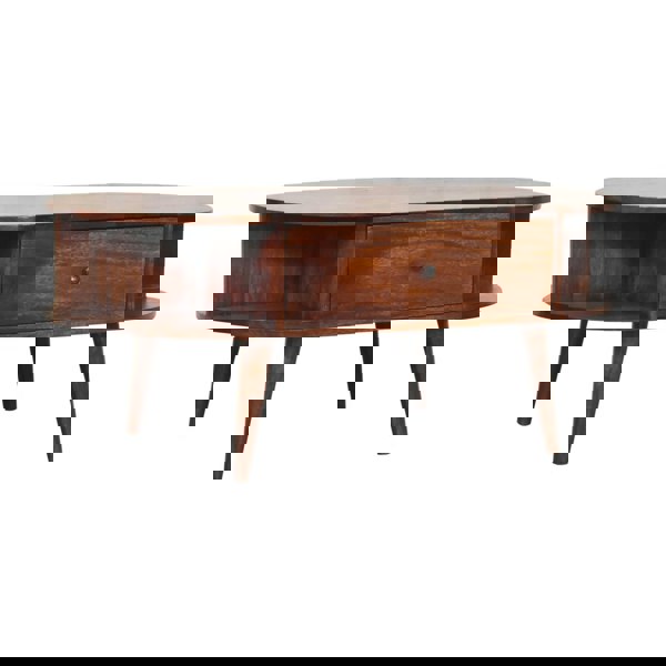 Artisan Furniture Solid Wood Chestnut Oval Coffee Table with 1 Drawer