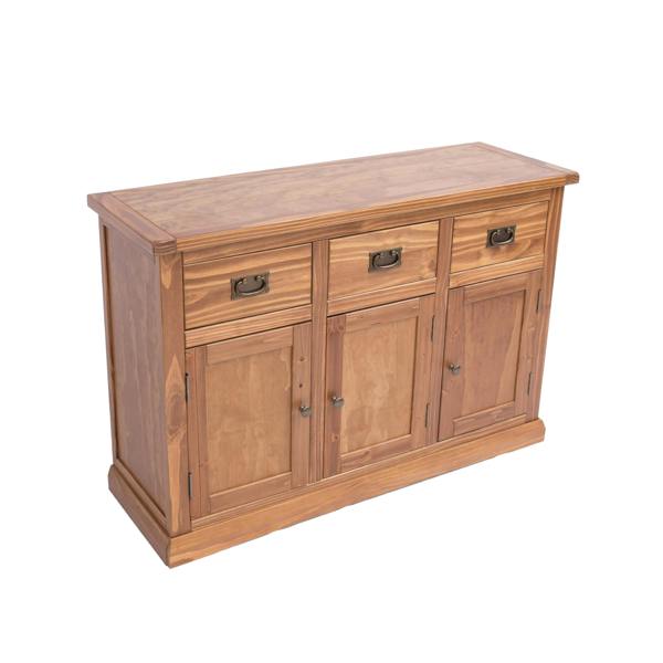Cabinet Bits Tirolo Lacquered 3 Drawer 3 Door Sideboard Brass Drop Handle