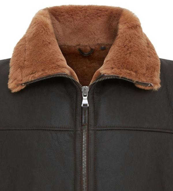 Infinity Leather Mens Aviator Shearling Bomber Gilet - Ambler
