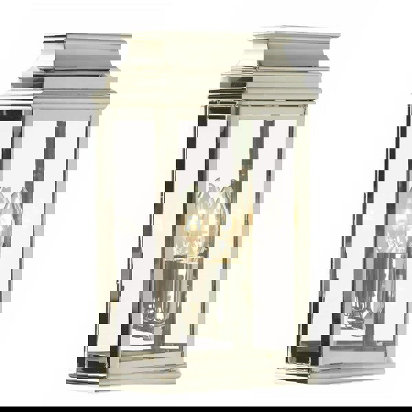 Outdoor IP44 Wall Light Highly Polished Nickel LED E27 100W d02506 Loops