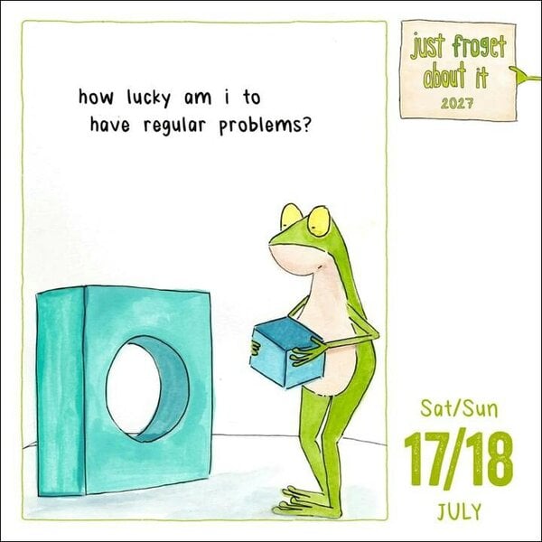 Andrews McMeel Publishing Just Froget About It Desk Calendar 2027, Desk Calendars, Day To View, Humour, Gift