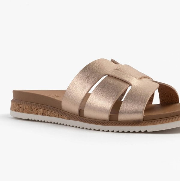 Skechers BOBS DESERT KISS LOW - PEAK LOOK Womens Sandals Rose Gold
