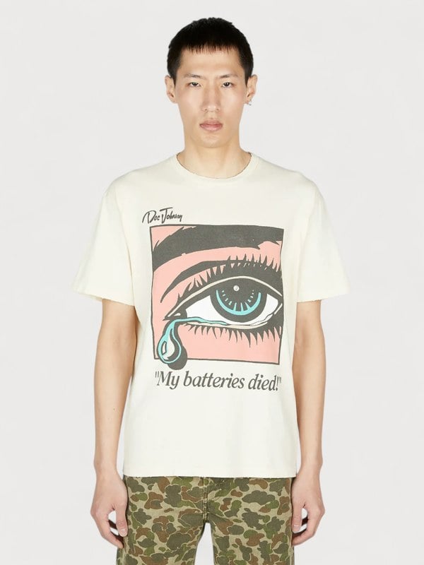 Gallery Dept. Dead Batteries Tee Antique White - Mens