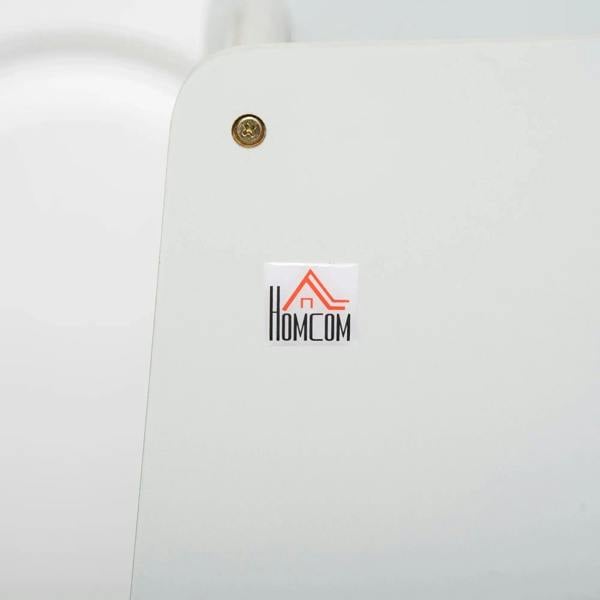 Kids step stool tower front panel with HOMCOM logo, white