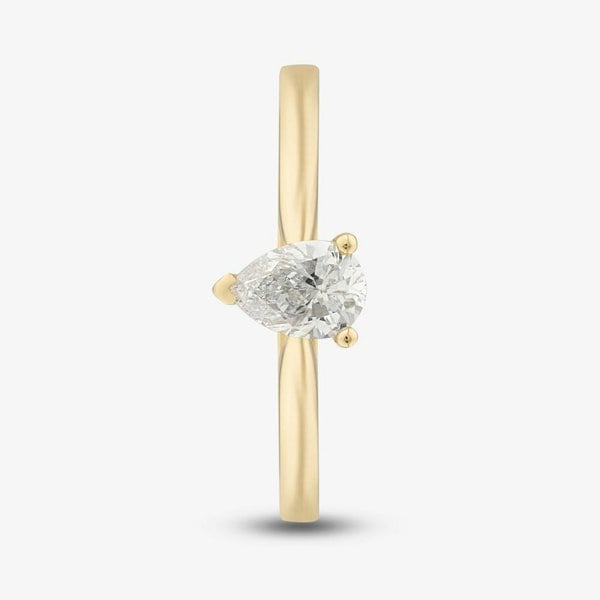 1888 Collection 9ct Yellow Gold 0.50ct Pear Cut Diamond Solitaire Ring DPP02-9Y-0.50-H-SI2