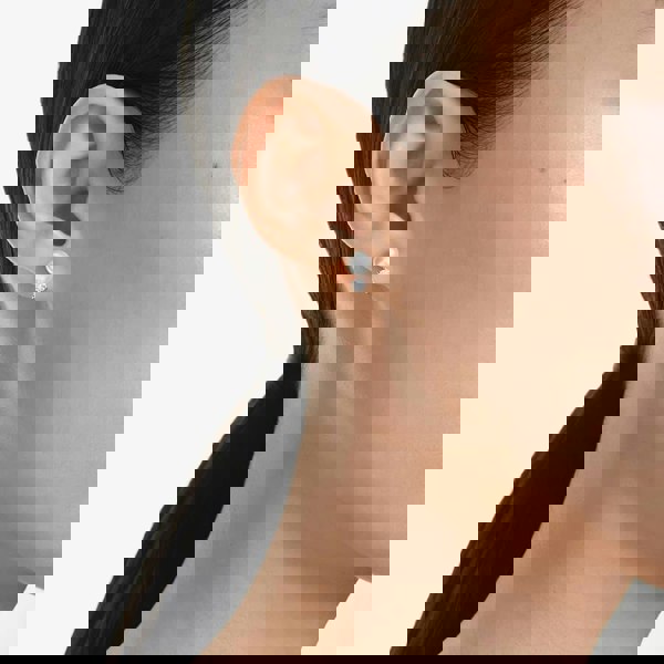 Swarovski Matrix Rhodium Plated Crystal Pearl Stud Earrings 5694225